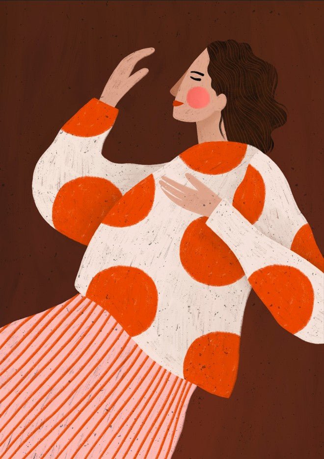 Woman with Dots by Bea Muller