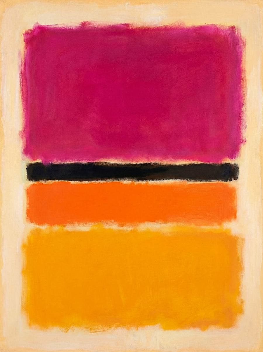 Yellow, Pink and Lavender on Rose Wall Art Inspired by Mark Rothko