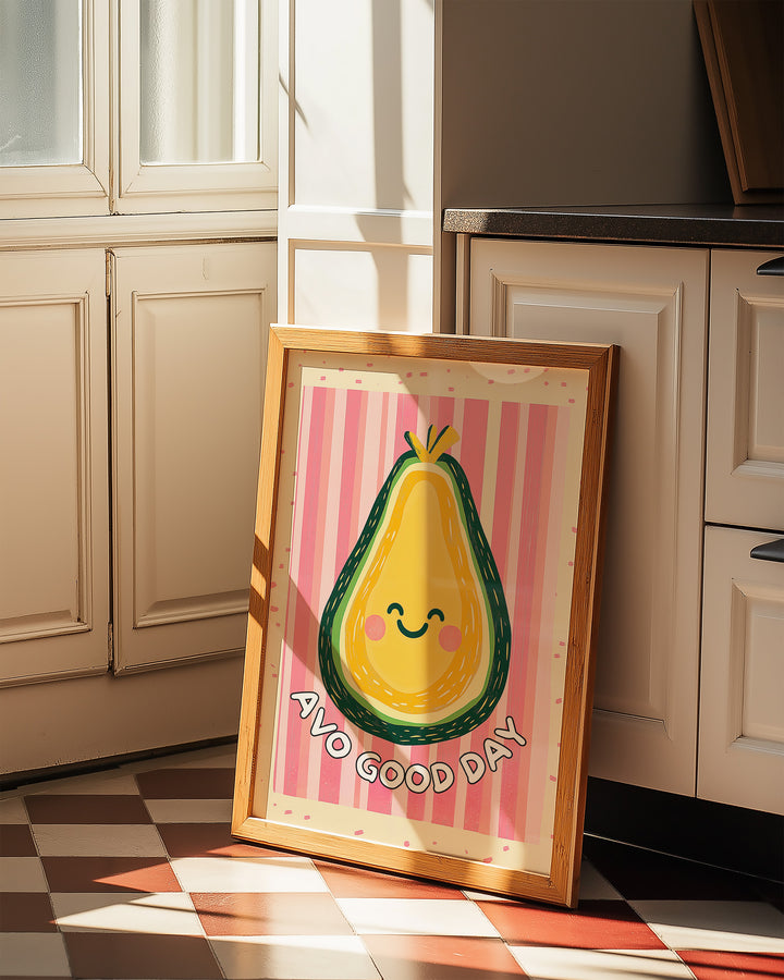 Avo Good Day Kitchen Wall Art,kitchen,timber border