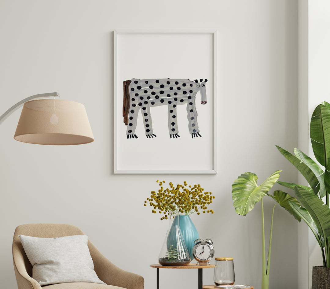 Grey Zebra Children_s Wall Art,gallery wallliving room,timber border