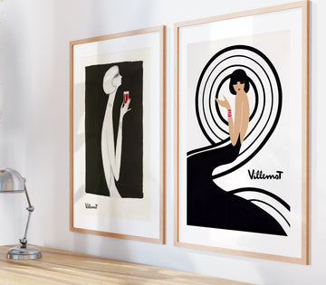 Bernard Villemot Set of 2 Campari & Parly Prints | Art & Canvas Print