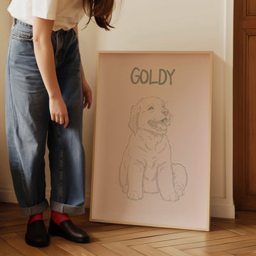 Monoline Custom Pet Personalisation Wall Art
