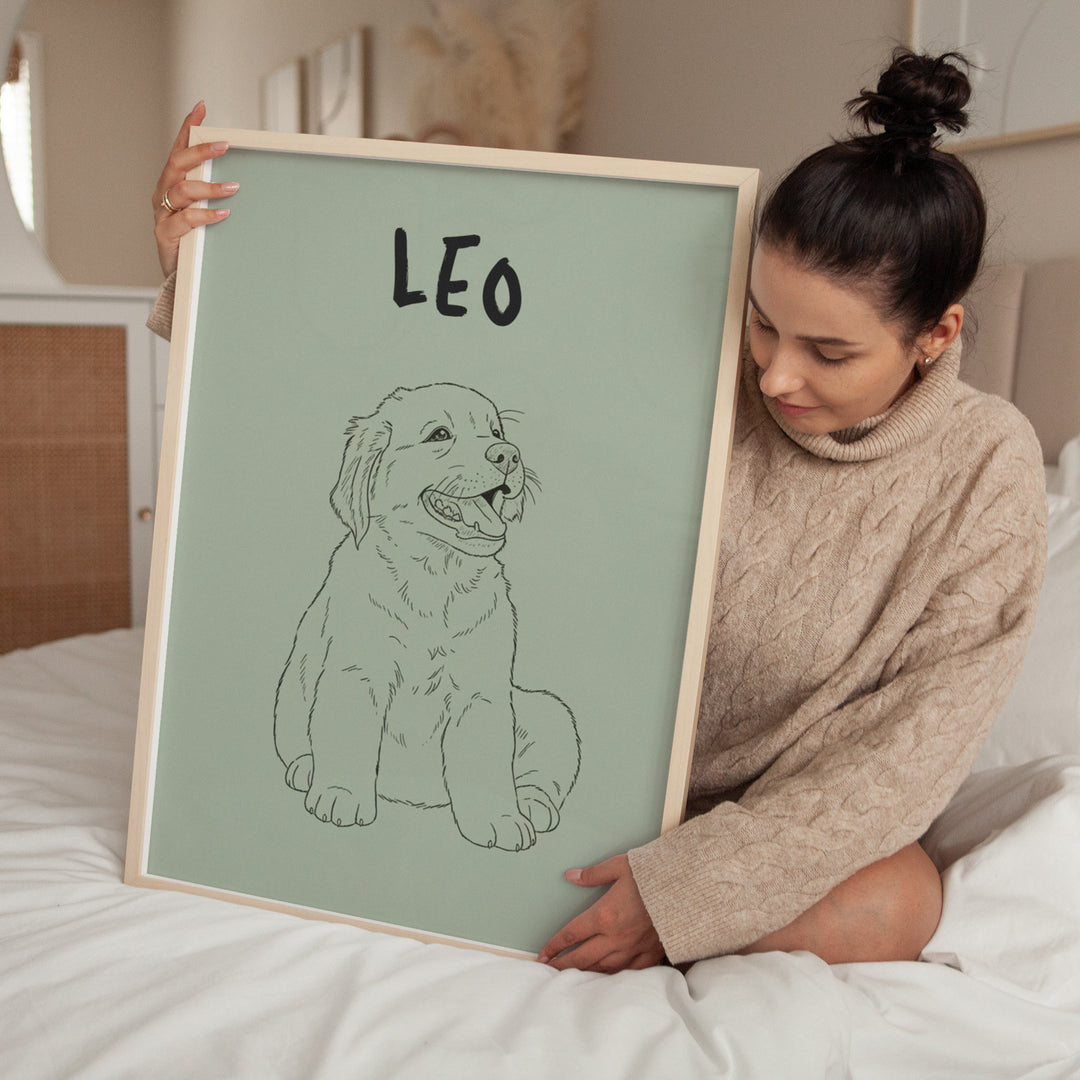 Monoline Custom Pet Personalisation Wall Art