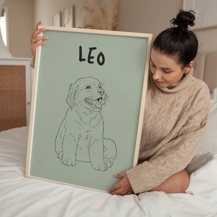 Monoline Custom Pet Personalisation Wall Art