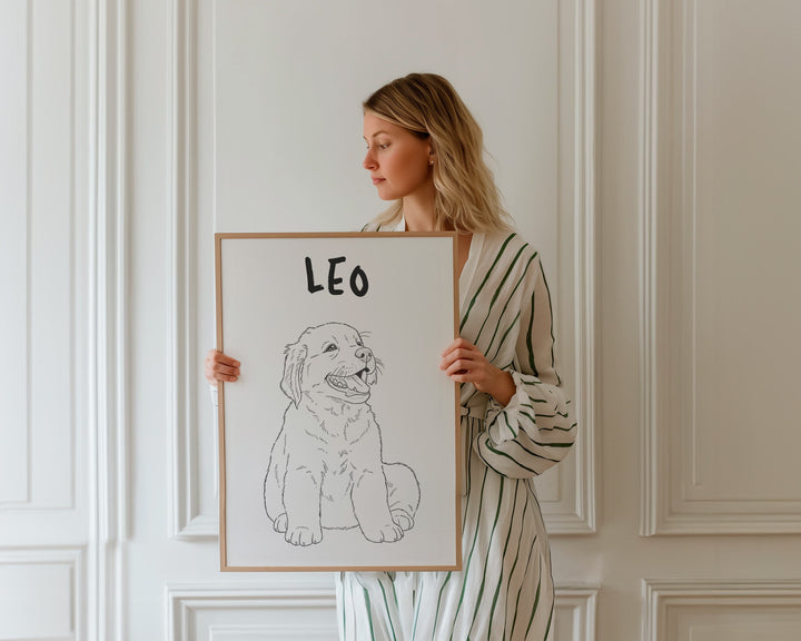 Monoline Custom Pet Personalisation Wall Art