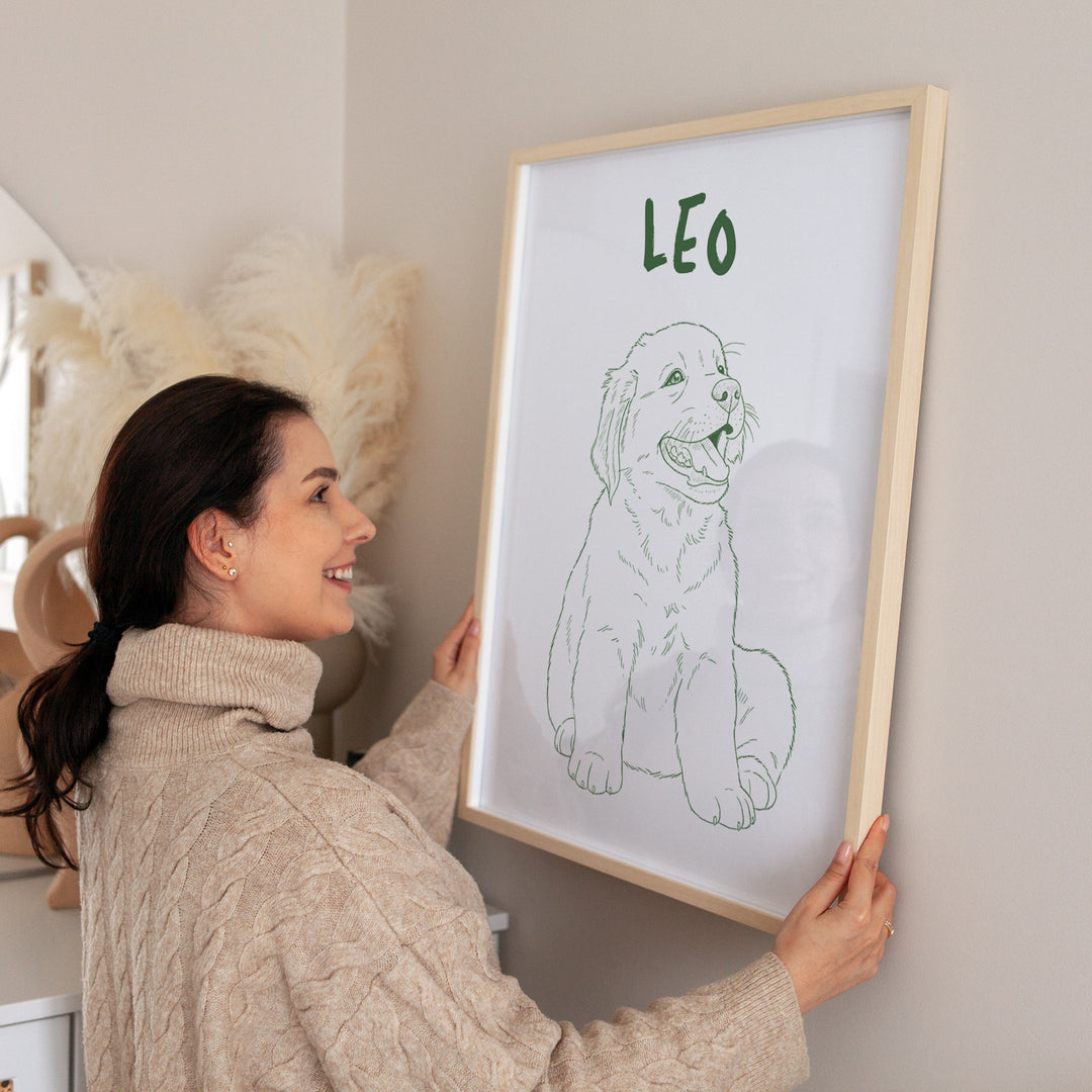 Monoline Custom Pet Personalisation Wall Art