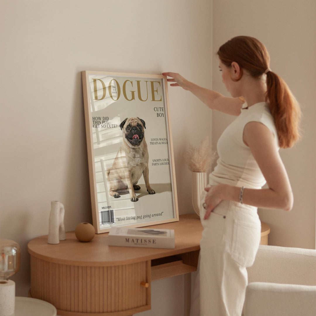 Dogue Magazine Pet Personalisation Wall Art