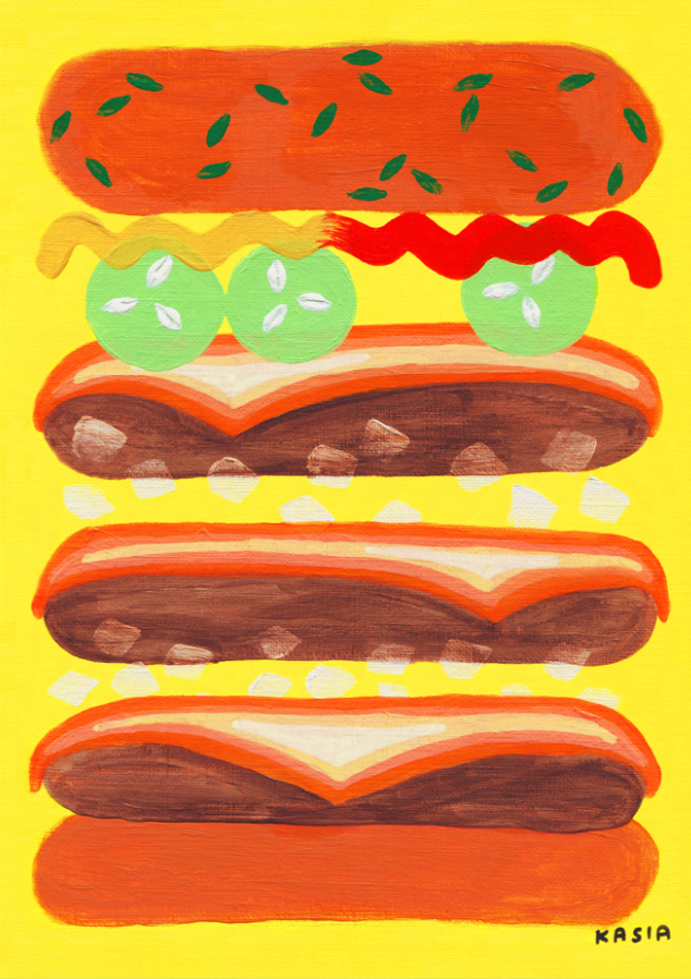 The Divine Cheese Burger by Kasia Sykus,frame