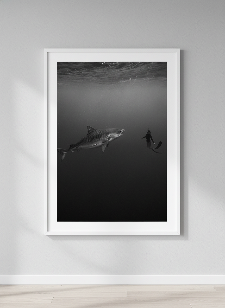 Contemporary wall art featured in a bright modern office workspace