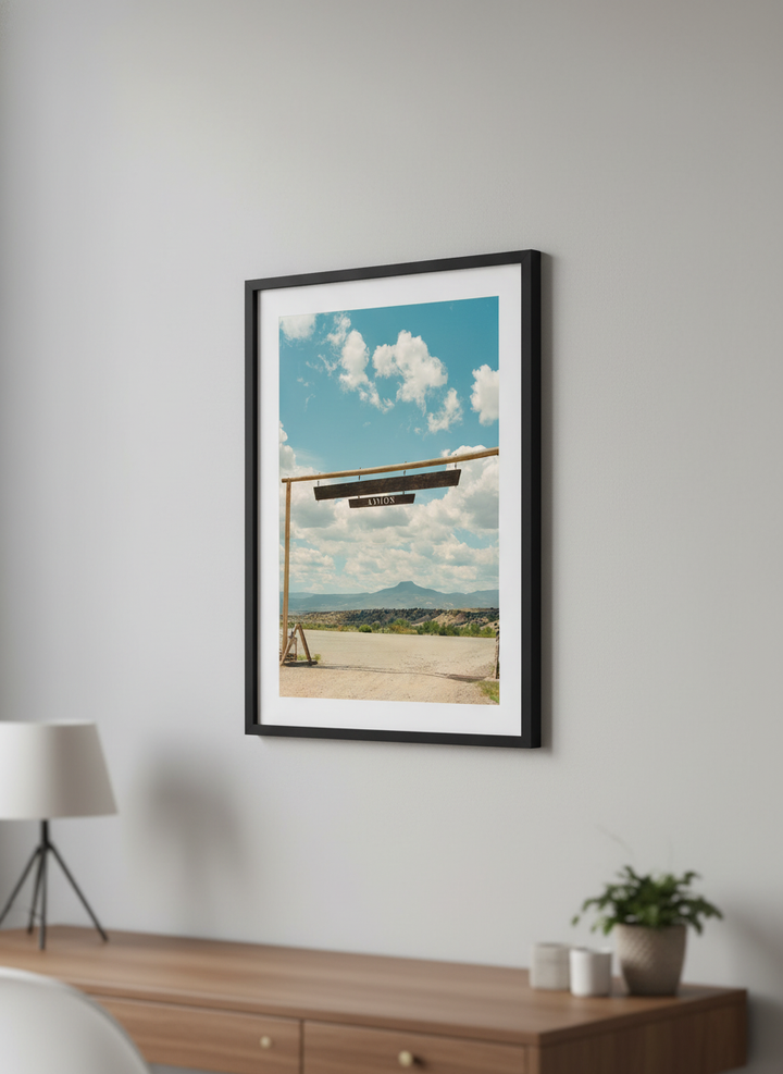Contemporary wall art featured in a bright modern office workspace