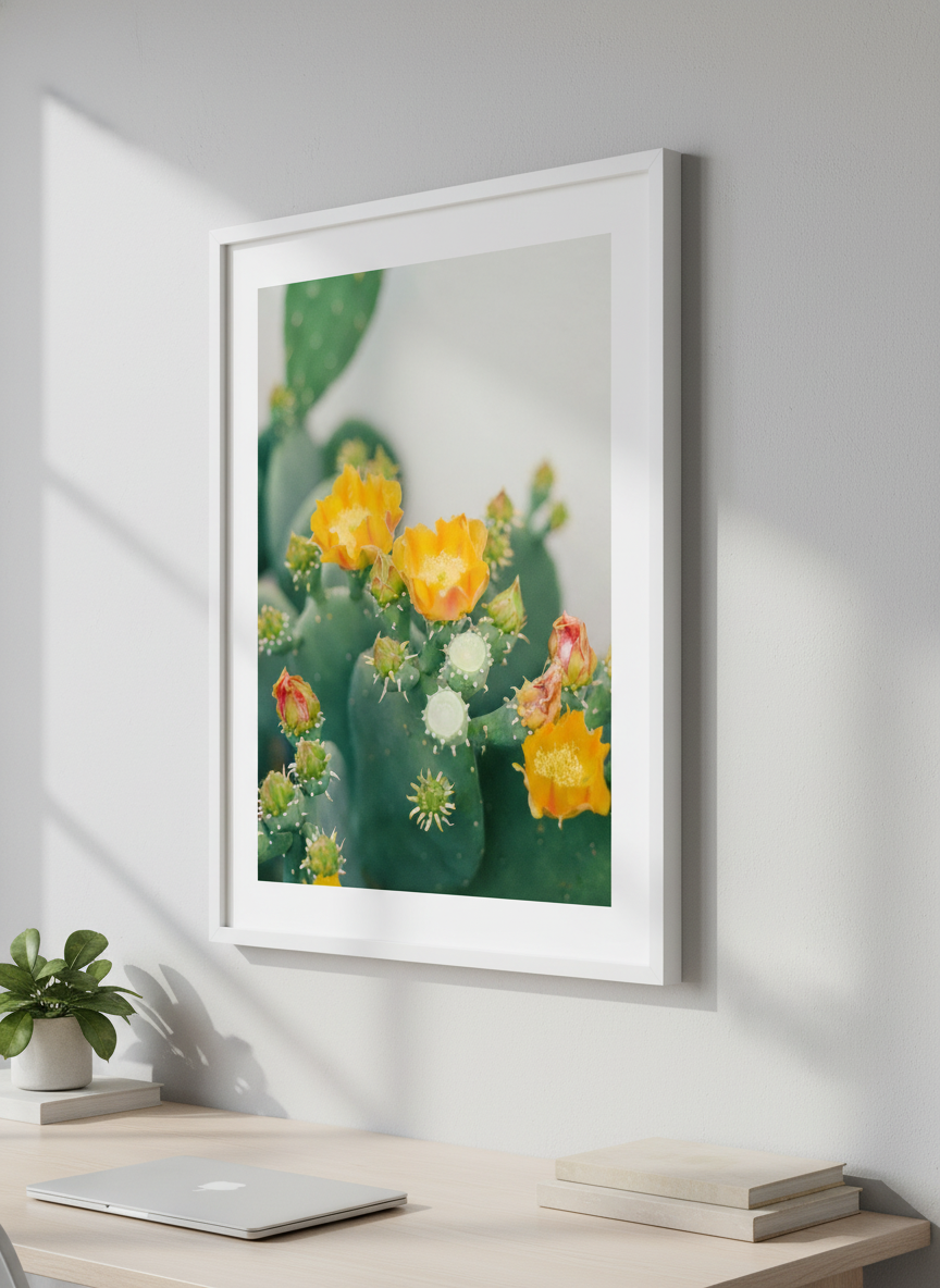 Contemporary wall art featured in a bright modern office workspace