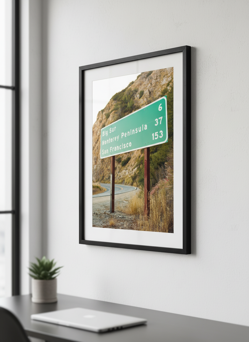 Contemporary wall art featured in a bright modern office workspace