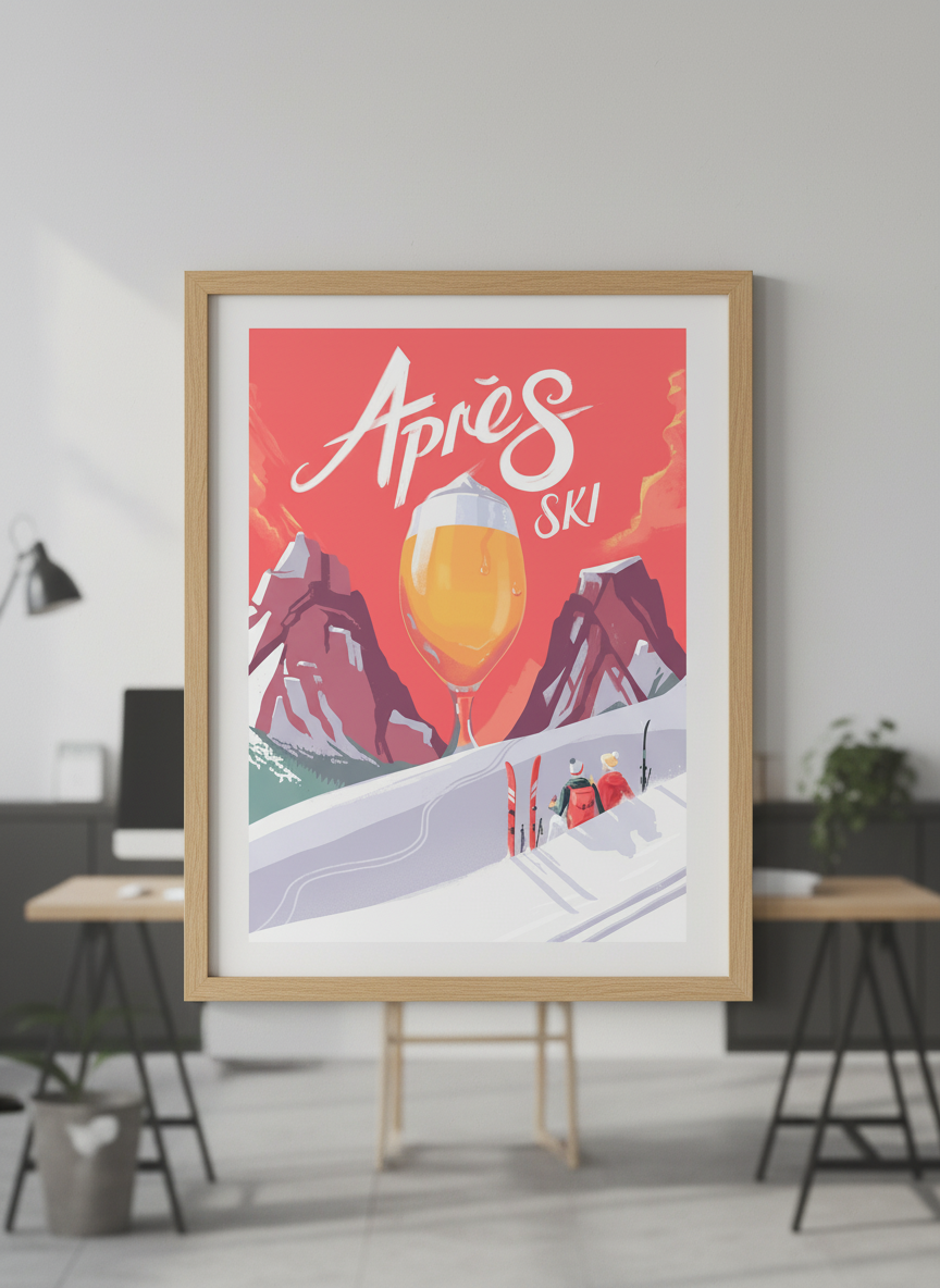 Contemporary wall art featured in a bright modern office workspace