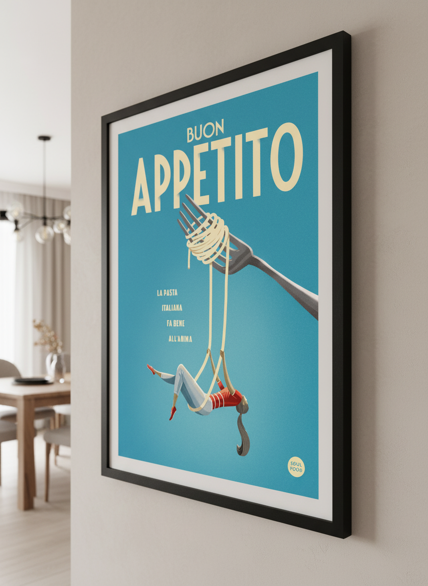 Wall art styled above a dining table in a contemporary home
