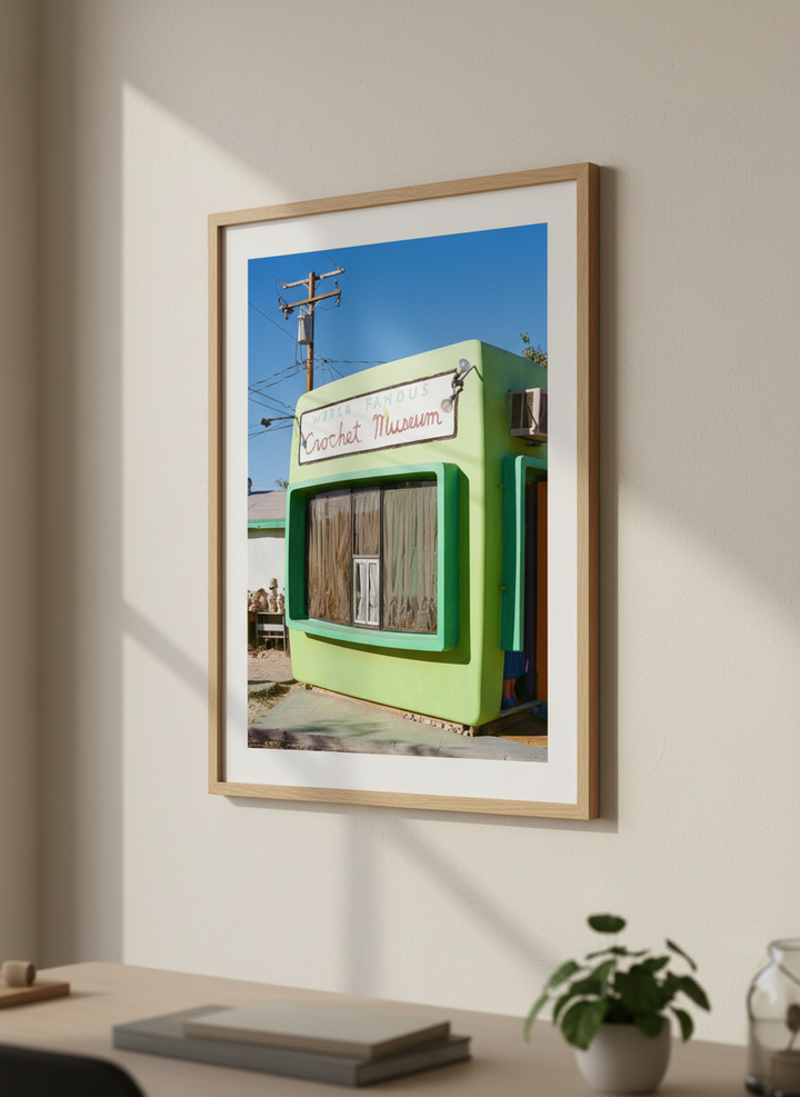 Contemporary wall art featured in a bright modern office workspace