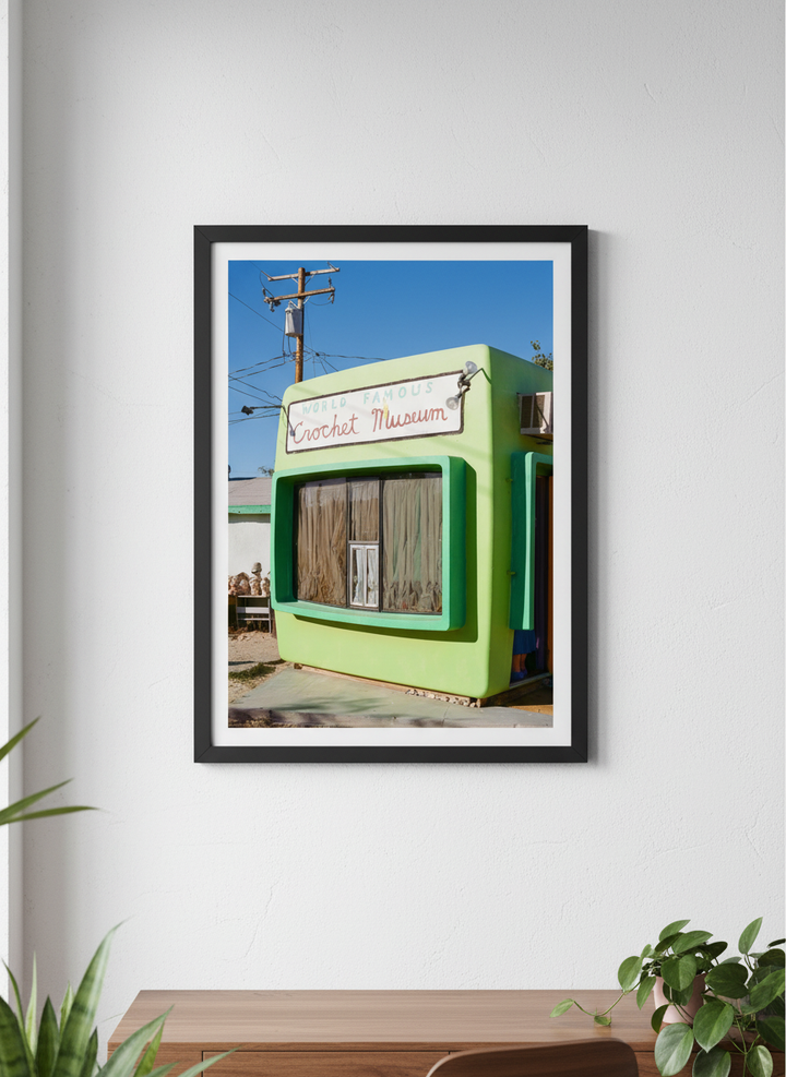 Contemporary wall art featured in a bright modern office workspace