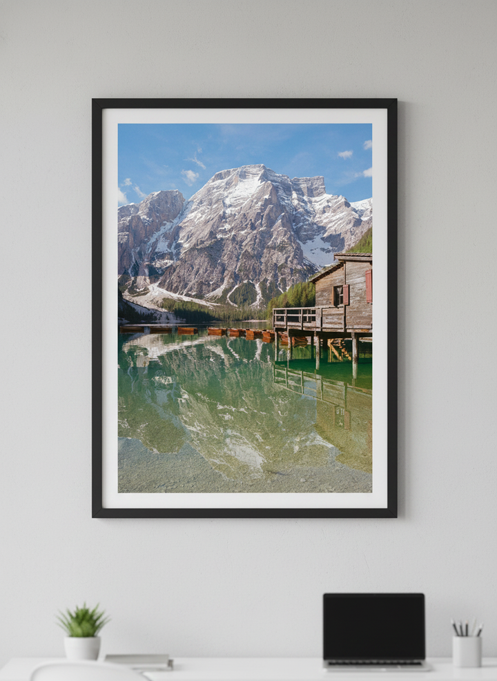 Contemporary wall art featured in a bright modern office workspace