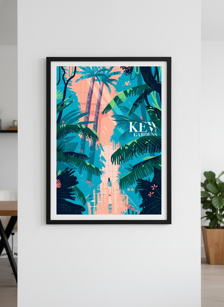 Contemporary wall art featured in a bright modern office workspace