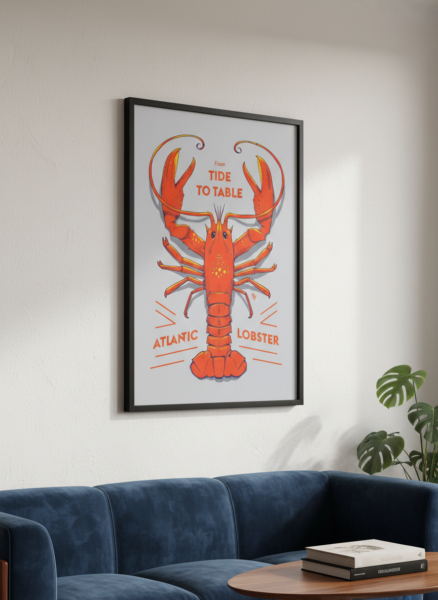 Modern wall art styled above a sofa in a neutral living room