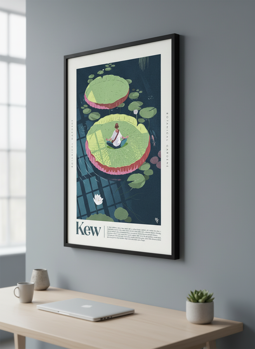 Contemporary wall art featured in a bright modern office workspace