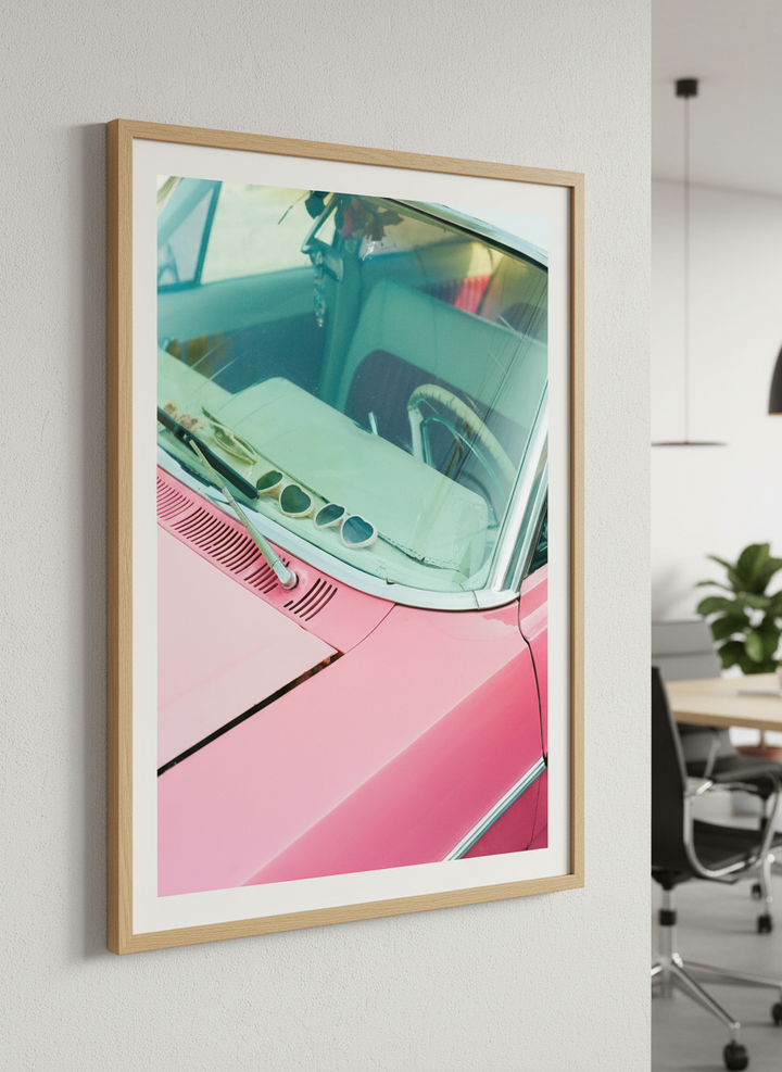 Contemporary wall art featured in a bright modern office workspace