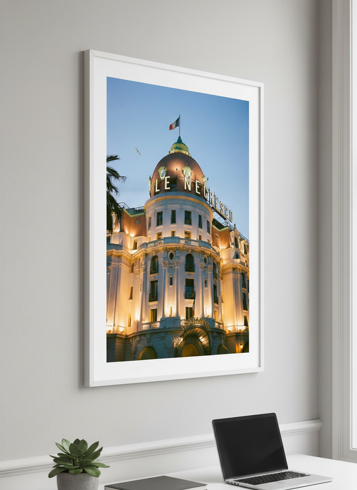 Contemporary wall art featured in a bright modern office workspace