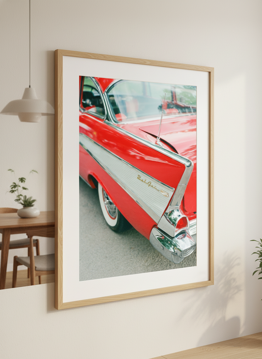 Wall art styled above a dining table in a contemporary home