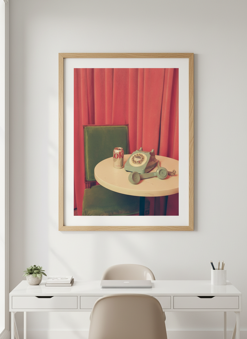 Contemporary wall art featured in a bright modern office workspace