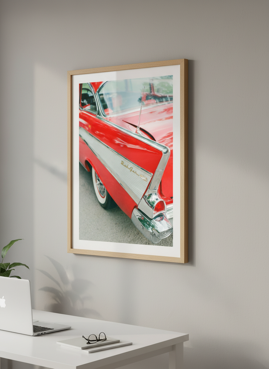 Contemporary wall art featured in a bright modern office workspace