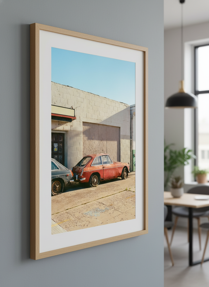 Contemporary wall art featured in a bright modern office workspace