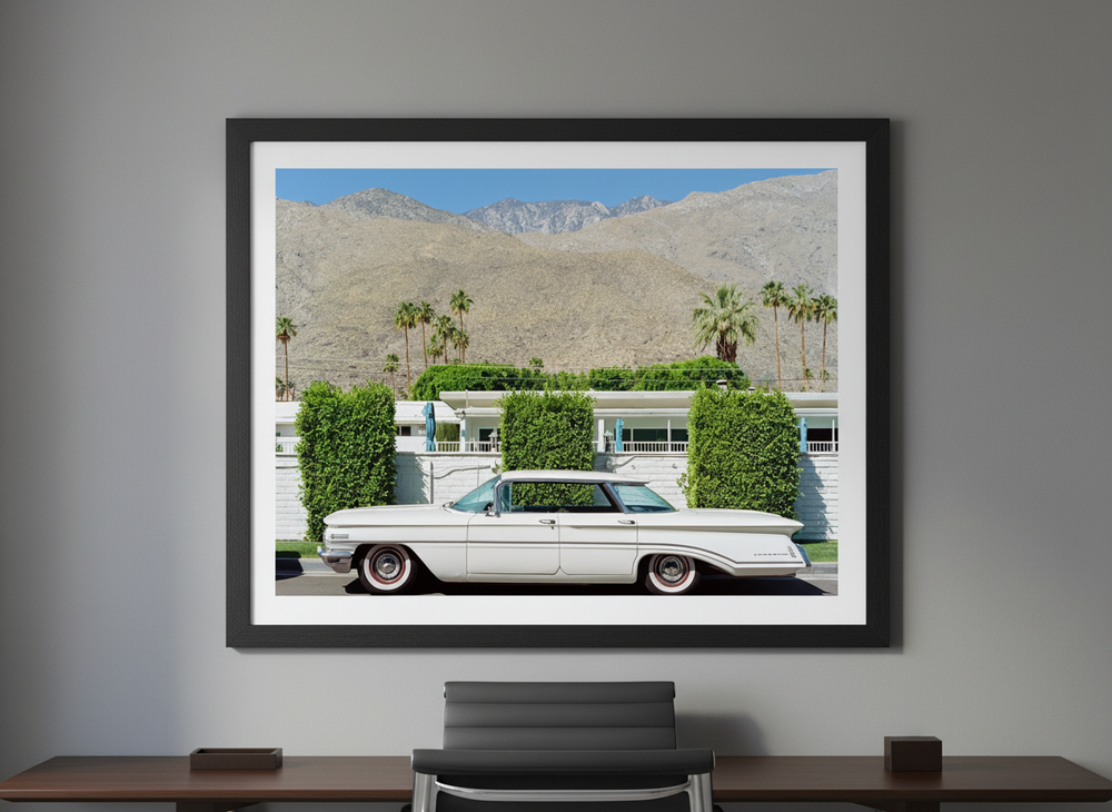 Contemporary wall art featured in a bright modern office workspace