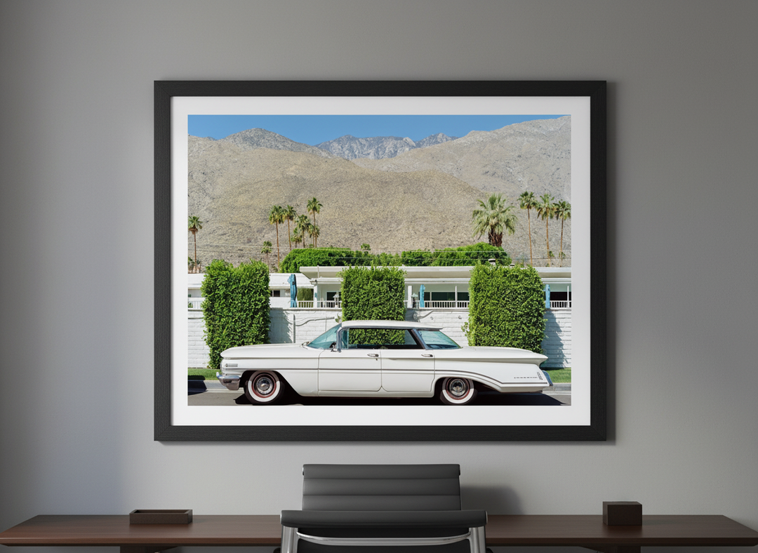 Contemporary wall art featured in a bright modern office workspace