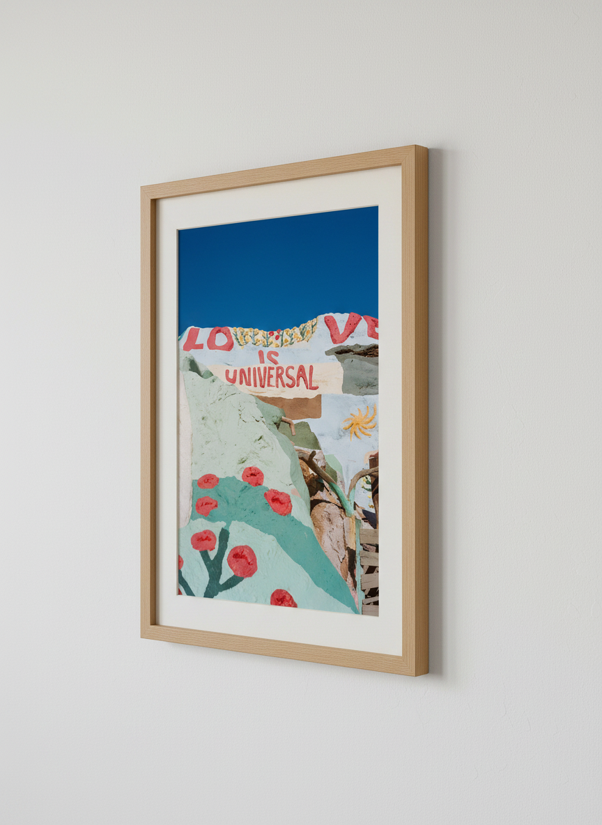 Contemporary wall art featured in a bright modern office workspace