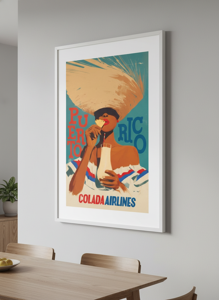 Wall art styled above a dining table in a contemporary home