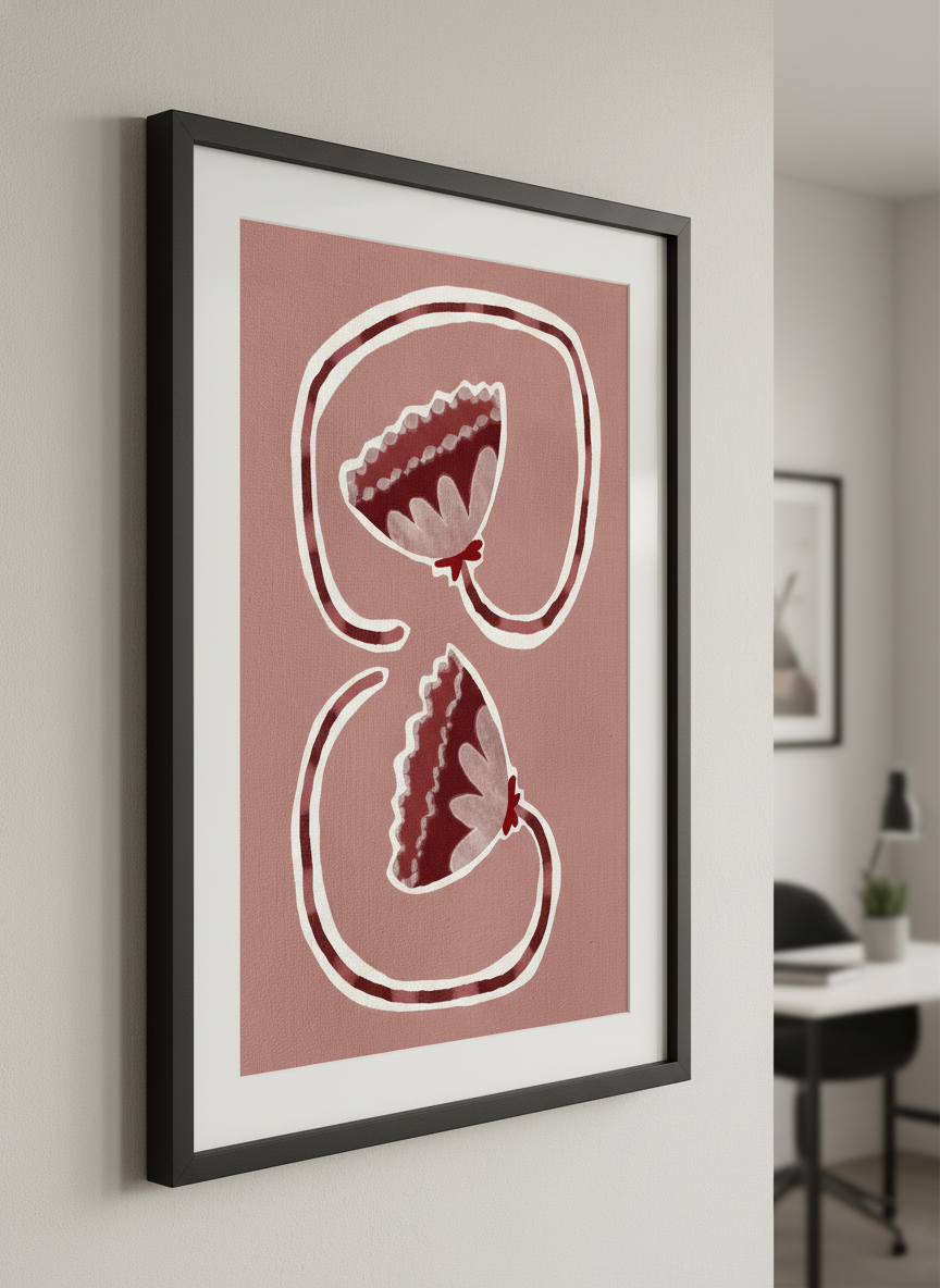 Contemporary wall art featured in a bright modern office workspace