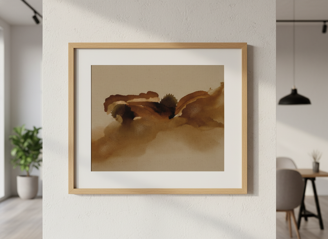 Contemporary wall art featured in a bright modern office workspace