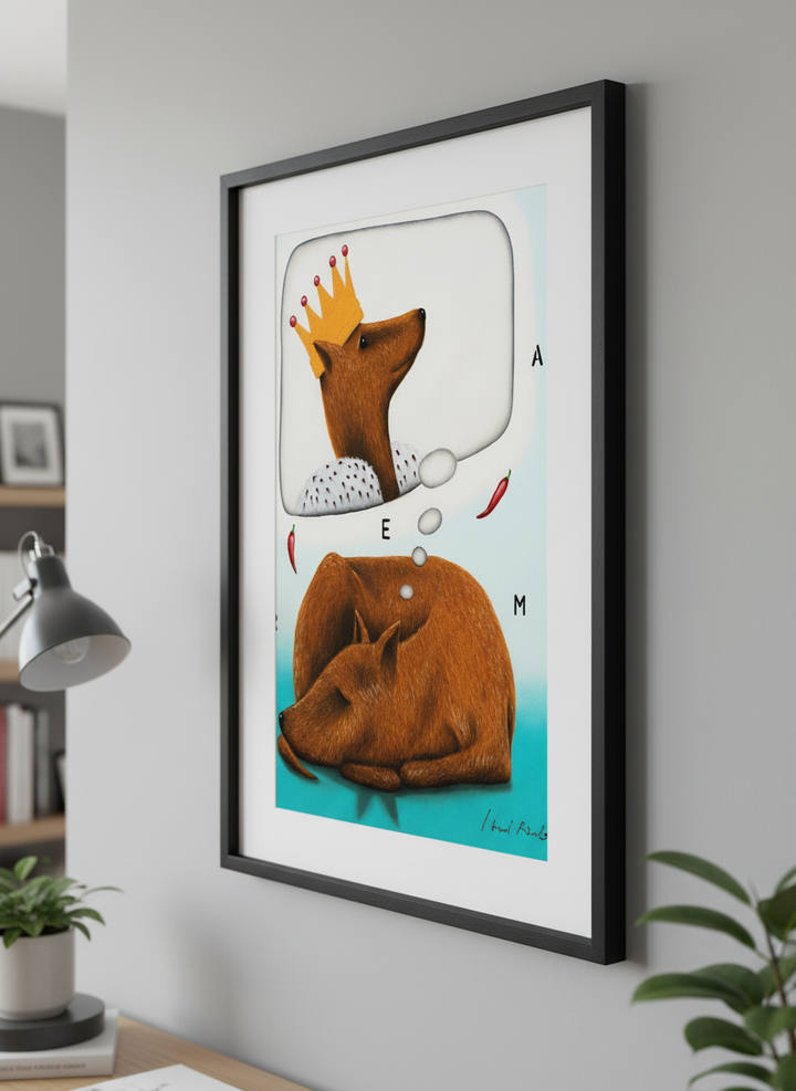Contemporary wall art featured in a bright modern office workspace