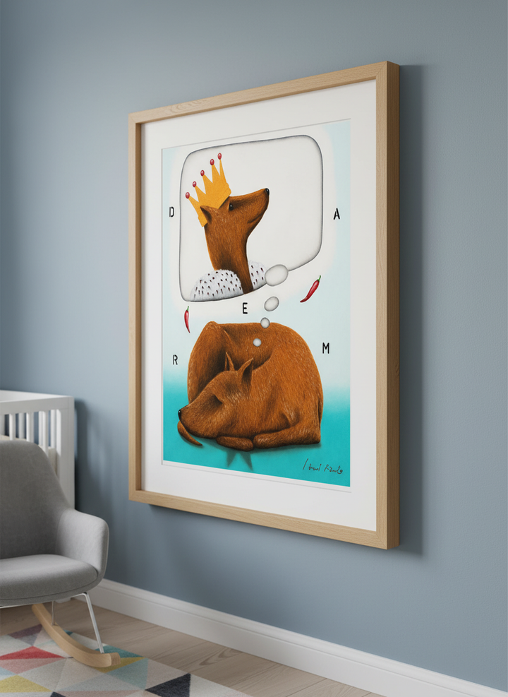 Soft neutral wall art styled in a serene nursery with pastel tones