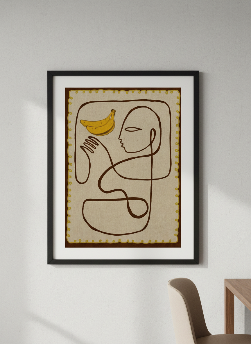 Contemporary wall art featured in a bright modern office workspace
