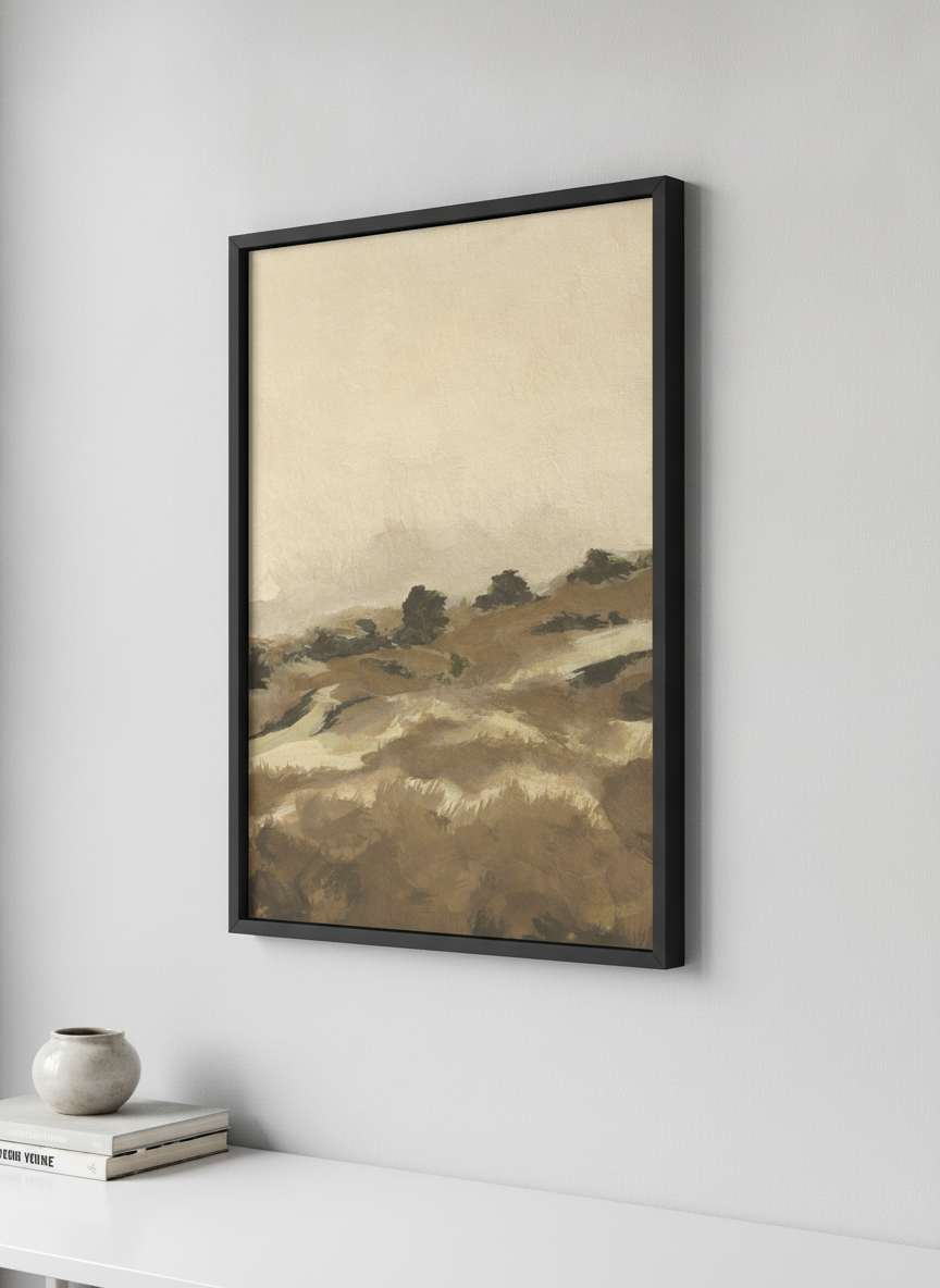 Contemporary wall art featured in a bright modern office workspace