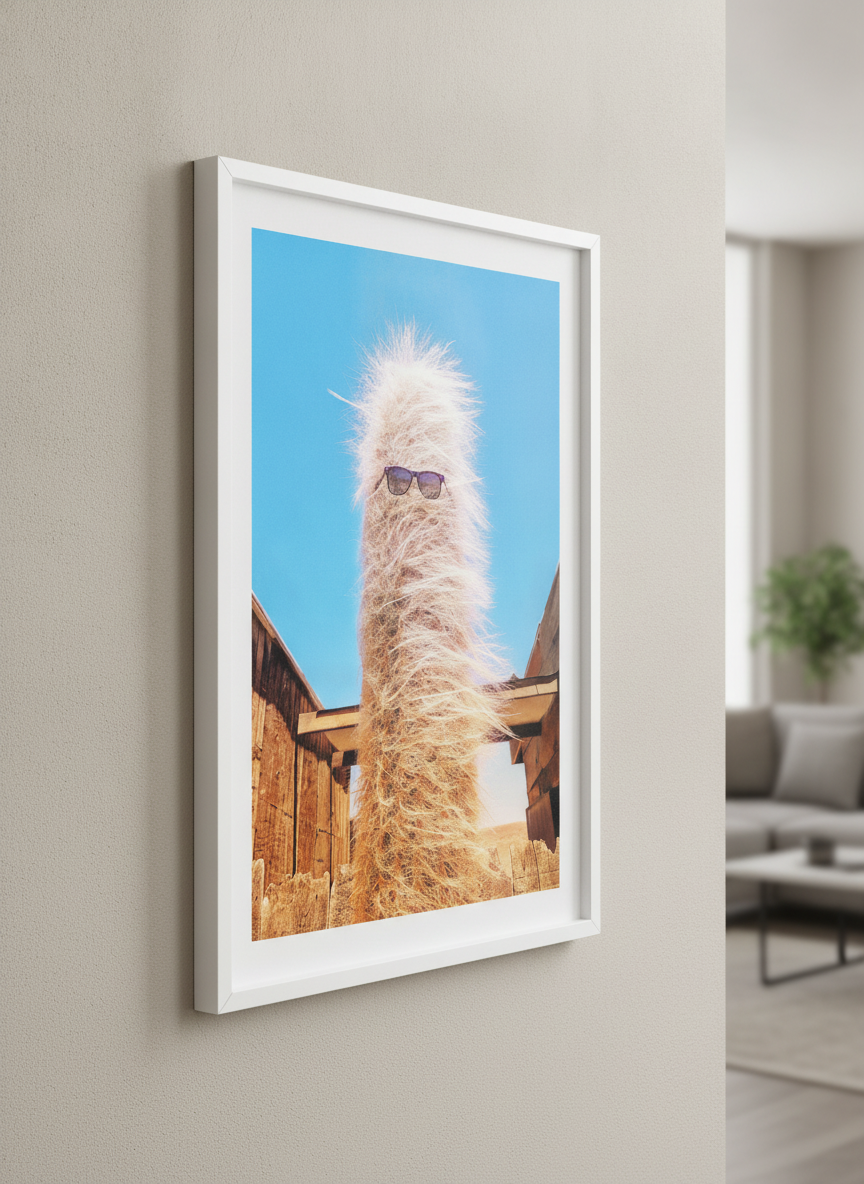 Modern wall art styled above a sofa in a neutral living room