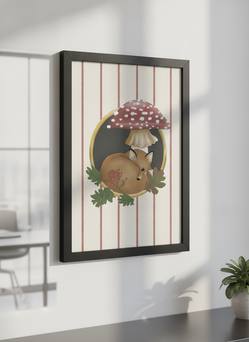 Contemporary wall art featured in a bright modern office workspace