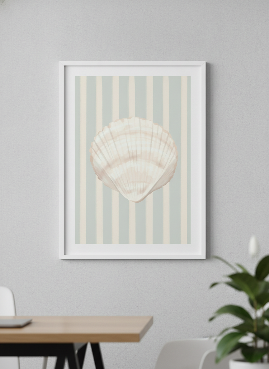 Contemporary wall art featured in a bright modern office workspace
