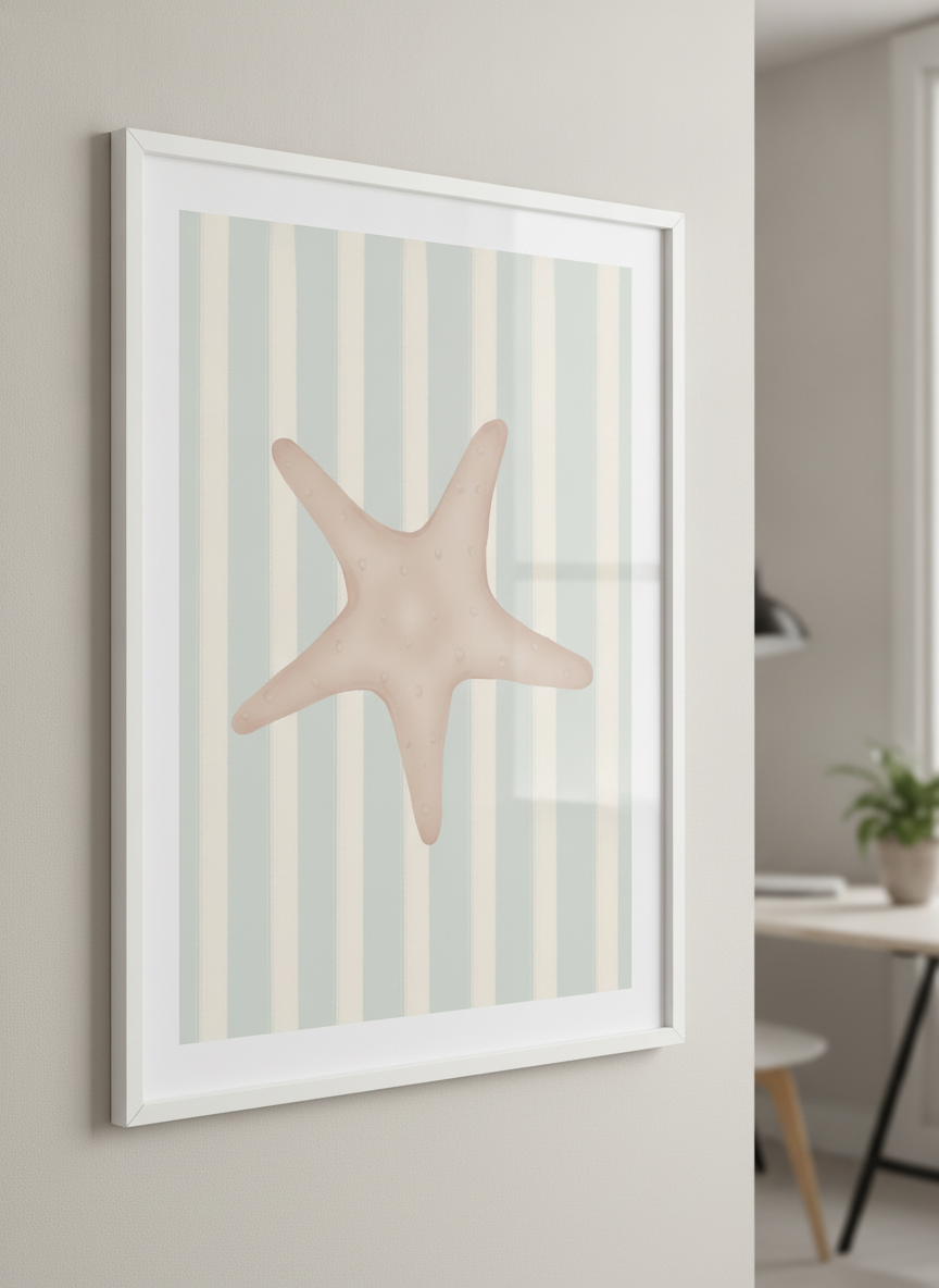 Contemporary wall art featured in a bright modern office workspace