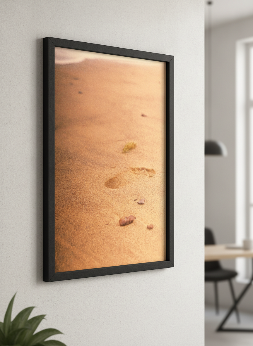 Contemporary wall art featured in a bright modern office workspace