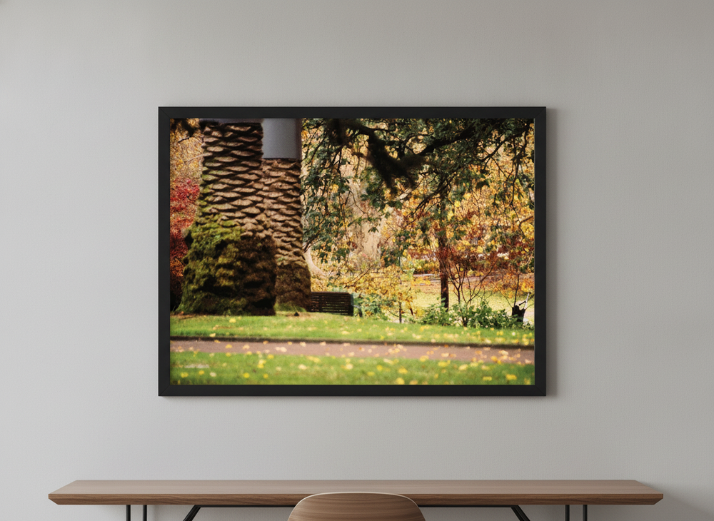 Contemporary wall art featured in a bright modern office workspace
