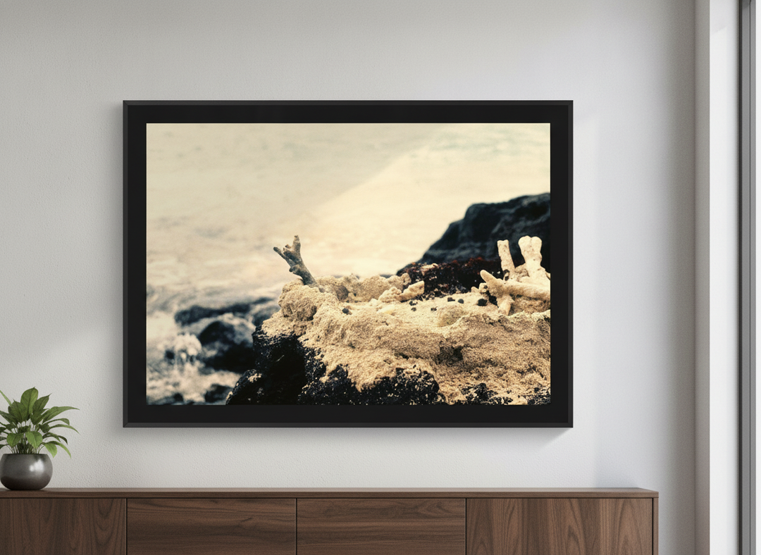 Contemporary wall art featured in a bright modern office workspace