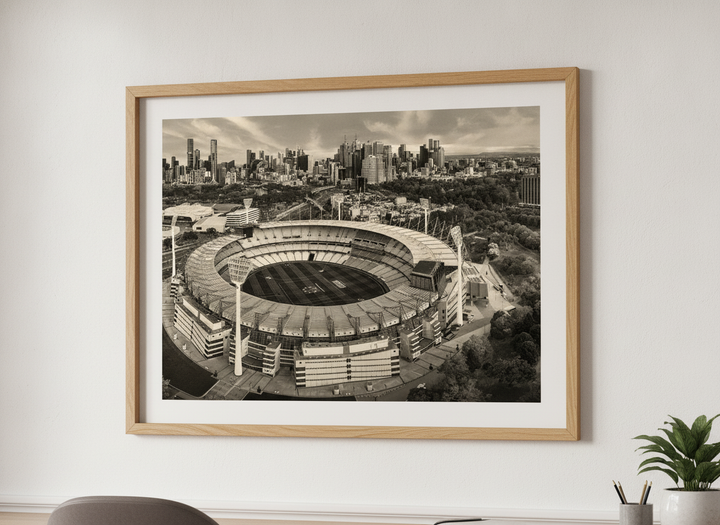 Contemporary wall art featured in a bright modern office workspace