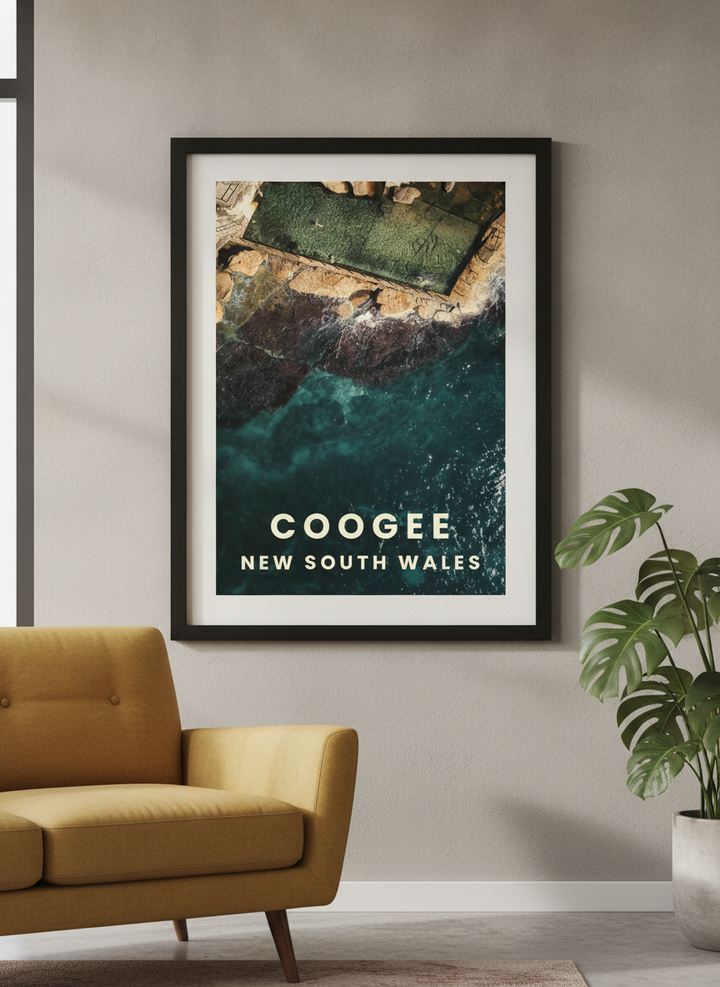 Modern wall art styled above a sofa in a neutral living room