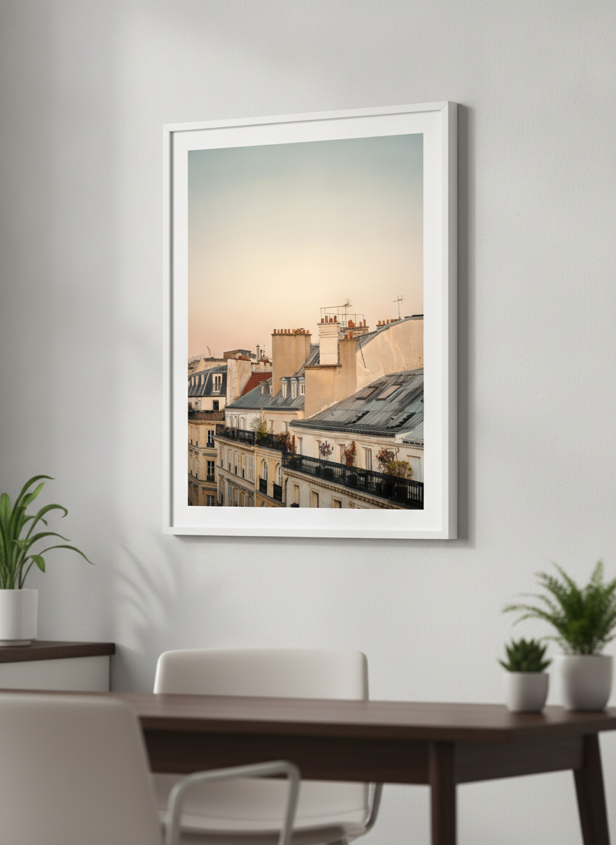 Contemporary wall art featured in a bright modern office workspace